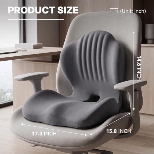 Ergonomic Memory Foam Seat Cushion with Back Support - Image 5