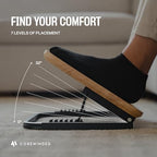 Adjustable Under Desk Foot Stool - Ergonomic Foot Rest with 7 Angles - Natural - Image 5