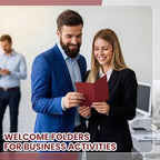 Henoyso 50 Pcs 4 x 9 Inch Mini Presentation Folders 2 Pocket, Dark Red - Image 5