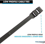 Kable Kontrol Low-Profile Cable Ties 12 Inch 2500 Pcs 120 Lbs Test – Black - Image 3