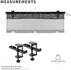 VIVO Black Clamp-on 44 in Mesh Net Cable Management Holder, DESK-AC44MH - Image 6