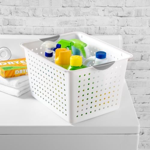 Sterilite Deep Ultra Basket, Open Top Plastic Storage Organizer, 6-Pack - Image 5