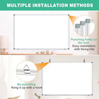 H-Qprobd 3' x 2' Whiteboard Dry Erase White Board for Wall 36x24 (2pcs) Magnetic Boards for Office Classroom & Home, Small Wall Whiteboard Including 6 Markers, 20 Magnets, 2 Erasers - Image 3