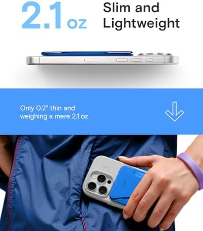 MOFT Magnetic Wallet Stand Compatible with iPhone 17/16/15/14/13/12 Series, Angle Adjustment & Magsafe Compatible MOVAS Phone Stand,Sapphire - Image 2