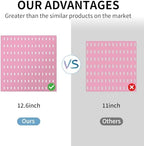 Wall-Mounted Pegboard Kit, 25.2" x 25.2" Organizer Panel – Large, Cost-Effective & Nail-Free Installation Pink - Image 5
