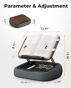SupeDesk Lap Beanbag Book Stand with Storage, Adjustable Reading Pillow for Bed & Desk, Multi-Angle Book Stand Pillow Holder, Hands-Free Lap Reading Stand for Book,iPad, Tablet - Image 3