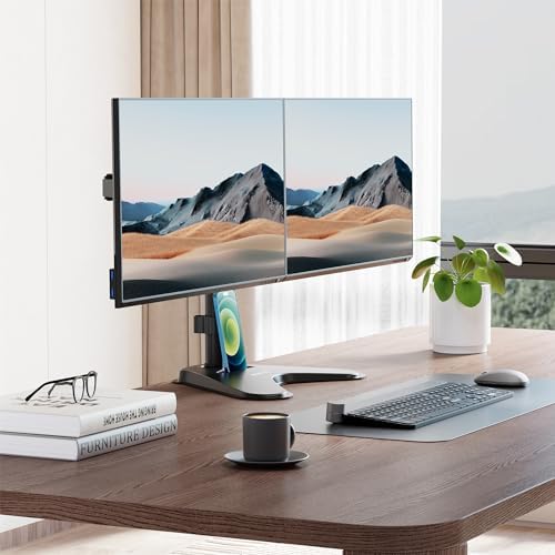 Mount-It! Dual Monitor Desk Stand Mount for 2 Screens VESA 75x75 & 100x100 - Image 3