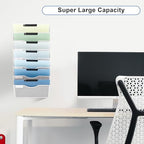 EASEPRES 8 Pocket Mesh Hanging Wall File Organizer, Wall Mounted Mail Paper Document Folder Holder, Clipboard Storage Organization Magazine Rack with Nametag Label for Office Home School, White - Image 6