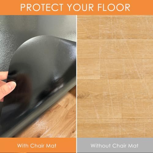 Kuyal Chair mat for Hardwood Floor, 51 x 63 inches Rectangle Floor Mats - Image 3