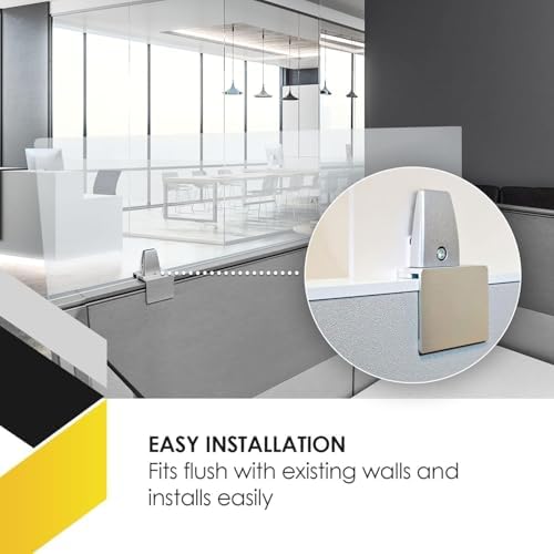 OBEX Acrylic Mounted Small Brackets Quality Desk Privacy Panel & Divider for Your Office Cubicle-Increase Separation & Improve Productivity, 12" x 72", Frosted - Image 5