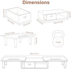Dual Monitor Stand Riser with Drawer for Desk Laptop - Image 7