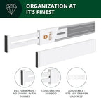 Bamboo Drawer Dividers Organizers, Adjustable Drawer Separator Splitters, 17–22 Inches Expandable Drawer Divider Organizer for Large Utensils, Kitchen, Bedroom, Dresser & Office Drawers 4-Pack, White - Image 4