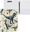 JIPONI 3 Ring Binder Dinosaurs Rex 1 Inch Round Binders for Men Women Students, Cute File Organizer for Office School, 1pc by JIPONI