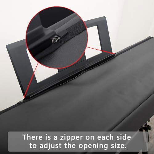 Keyboard Piano Cover Digital Piano Dust Covers Luxury Soft and Premium Surface Thickening Electronic Organ Covering Keyboard Update Encasement (Black) - Image 5