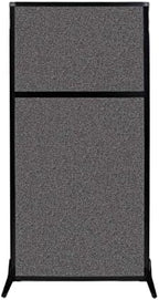 Versare Workstation Partition | Portable Wall Divider | Modern Office Cubicle | Free Standing Privacy Screen | Flexible Work Space | 33" x 70" Charcoal Gray Fabric Panels by VERSARE