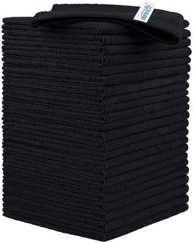 HOMEXCEL 24PK Microfiber Cleaning Cloth, Cleaning Rag for Home, 11.5x11.5in by HOMEXCEL