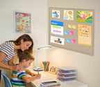 Large Bulletin Board 48" x 36", Felt Pin Board, Beige Brown - Image 5