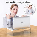 Acrylic Monitor Stand Riser Clear Laptop Stand Riser L16 xW7.5 xH4 - Image 3