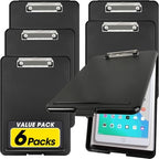 6 Pack Clipboard with Storage, High Capacity Storage Clipboard 8.5 x 11 with Pen Holder, Letter / A4 Size, Inner Plastic Folder Attached for Teacher Office Home, Size 13.4 x 9.4 x 0.9 in by YesBes