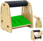 Under Desk Foot Rest,Massage & Leather Pads,3 Height Levels-Green by Arejonner