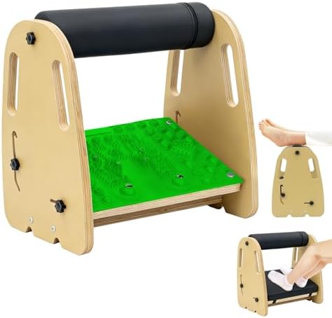 Under Desk Foot Rest,Massage & Leather Pads,3 Height Levels-Green by Arejonner