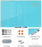 TSJ OFFICE White Board for Wall - 36" x 24" Blue Glass Board 3 X 2 FT - Image 4