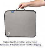 Ifoam Gel Infused Memory Foam Layer Wheelchair Cushion - Seat Cushion for Wheelchair-Office Chair, Kitchen Chair-Pressure Sore and Tailbone Pain Relief-High Dense Polyfoam Base (Black, 24×18×4 inch) - Image 4