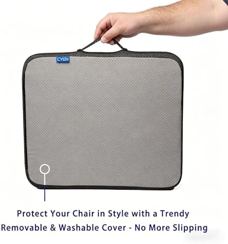 Ifoam Gel Infused Memory Foam Layer Wheelchair Cushion - Seat Cushion for Wheelchair-Office Chair, Kitchen Chair-Pressure Sore and Tailbone Pain Relief-High Dense Polyfoam Base (Black, 20×20×4 inch) - Image 4
