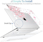 MEEgoodo for MacBook Air 13.3 inch Case 2021 2020 2019 2018 A2337 M1 A2179 A1932, Laptop Shell with Keyboard Webcam Cover & Trackpad Film & Type C Adapter for MacBook Air M1, Cherry Blossoms - Image 4