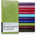 Gallery Leather Pocket Monthly Planner 2026-2027 Acadia Lime by GalleryLeather