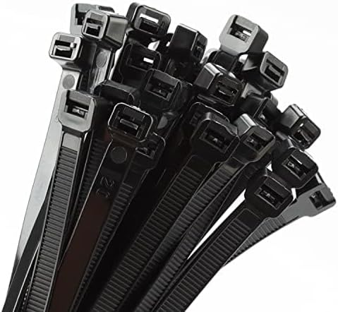 Armpow 18 inch Black Zip Ties Heavy Duty 250 PACK, 200 LBS Ultra Exclusive Strong Plastic Wire Ties, Large Cable Ties Extra Long Tie Wraps, Indoor and Outdoor UV Resistant by HighQualityTies