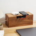 LiTY Acacia Wood Cable Management Box, Wooden Cord Hider & Organizer for Power Strip, Electrical Hiding, TV Wires, Desk & Floor Cables - Office Under Desk Cable Storage Box for Wire by Unknown
