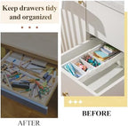 Expandable Deep Drawer Organizer Bins for Desk, White, 5 Pcs - Image 4