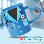 Pickmesh Nurse Week Gifts Bulk, 6 Pack Ceramic Nurse Coffee Mugs with Heart Handles, 10 oz Nurses Appreciation Cups for RN, CNA, Nursing Students, Graduation, Staff Coworker Gifts - Image 3