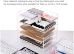 HeZone Acrylic Paper Letter Tray Organizer, 5 Tiers, Transparent, Modern, Rectangular, Stackable, Office - Image 3