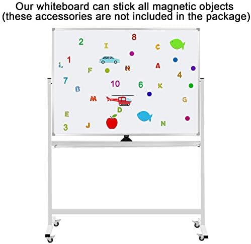 Mobile Whiteboard on Wheels, 48"x36" Double-Sided Magnetic Dry Erase Board - Flipchart Easel for Office, Classroom & Home, Rolling Stand with Easy Flip Feature - Image 3