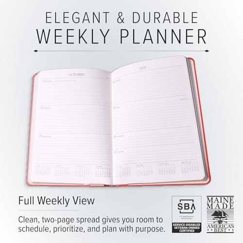 Gallery Leather Desk Weekly Planner 2026-2027 Acadia Lime - Image 2