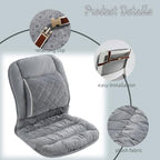 Office Chair Cushion Soft Seat Pad with Backrest Upgraded Lumbar Support Desk Chair Cushions for Dorm, Desk, Rocking Chairs，Patio - Image 3