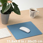 Full-Grain Leather Mouse Pad - Genuine Leather Mouse Mat with Non-Slip Backing, 3mm Thick, Smooth Mouse Glide, Desk Accessory for Office, Work & Gaming (Sky Blue, Large 11.8 x 9.8 in) - Image 2