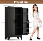 GAIOUS Metal Kitchen Pantry Cabinet, Food Storage Cabinets Black Cupboard - Image 2