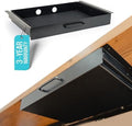 Under Desk Drawer Slide Out Attachment - Carbon Steel Undermount Table Drawer with Cable Management, Pull Out Add-On Storage for Office & Standing Desks (21.5" x 14" x 2.8") by COREMINDED