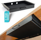 Under Desk Drawer Slide Out Attachment - Carbon Steel Undermount Table Drawer with Cable Management, Pull Out Add-On Storage for Office & Standing Desks (21.5" x 14" x 2.8") by COREMINDED