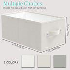 Storage Basket, Closet Organizer, 3 Pack, White, 18.5x11x7.9 In - Image 4