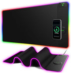 XXL RGB Gaming Mouse Pad with 15W Magnetic Wireless Charger by abcmat
