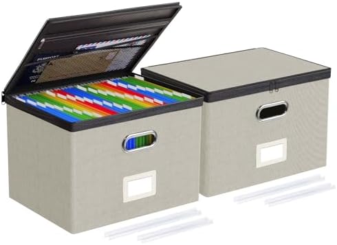 Oterri File Box Large 2-Pack Hanging Organizer for Letter/Legal-Size Folder by Oterri
