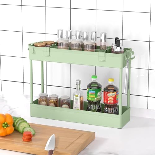 SPACELEAD 2-piece Set Slim Storage Cart 3 Tier,Bathroom Organizer Rolling Utility,Mobile Shelving Unit Slide Out for Office, Kitchen, Laundry Room & Narrow Places - Image 4