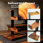Wood Headphone Stand,Headset Holder with Dual Gaming Controller Holder - Image 4