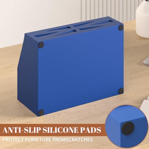 Wood Mail Organizer Countertop,Farmhouse Desk and Kitchen Countertop Storage, Letter Sorter, Desk Mail and Bill Organizer, Desktop File and Paper Holder (Blue) - Image 6