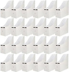 Limitliho 24 Pack White Cardboard Magazine Holder for Desk or Shelves by Limitliho