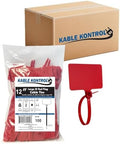 Kable Kontrol Cable Marker Identification Zip Ties 12 Inch 1000 Pcs – Red by KABLEKONTROL%C2%AE